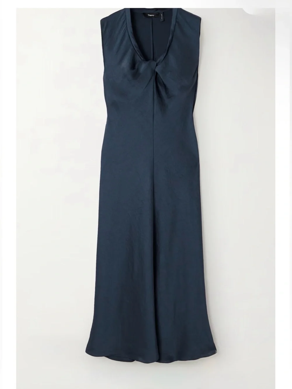 Theory twisted sleeveless dress Midi Skirt in Navy blue sz 4 NWOT